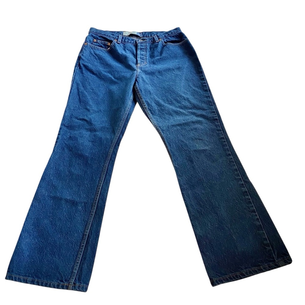 GAP Boot Cut Button Fly High Rise 100% Cotton Denim Jeans Women's Sz 14 - Picture 2 of 6